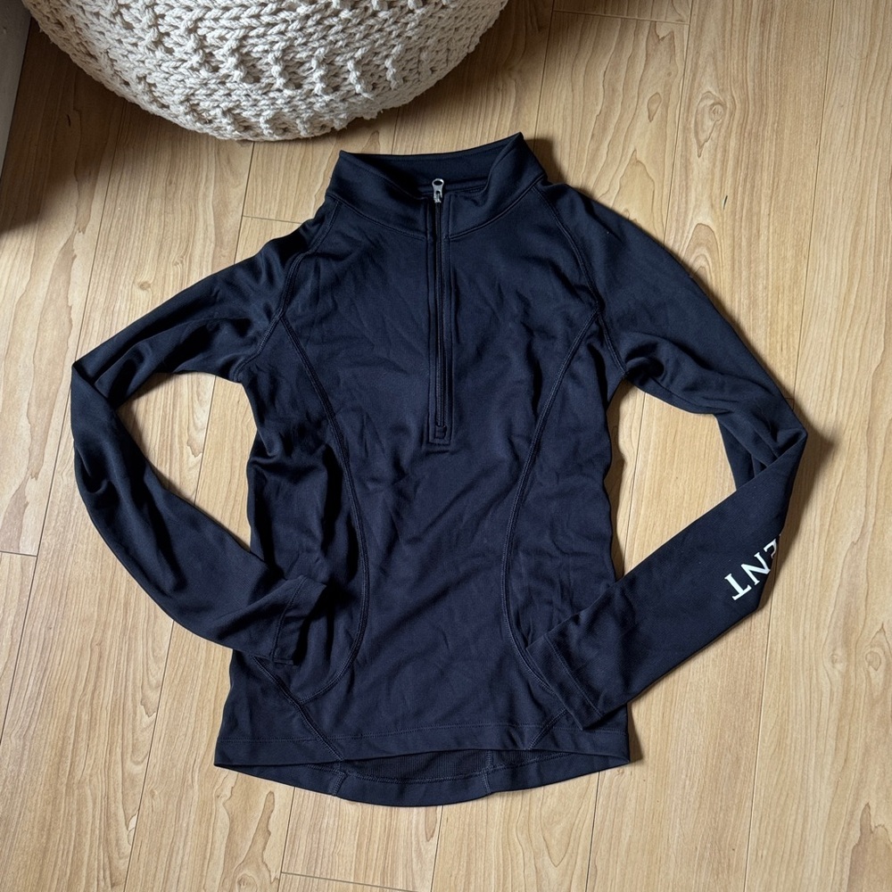 Perfect Moment Black Half-Zip base layer Long Sleeve Top